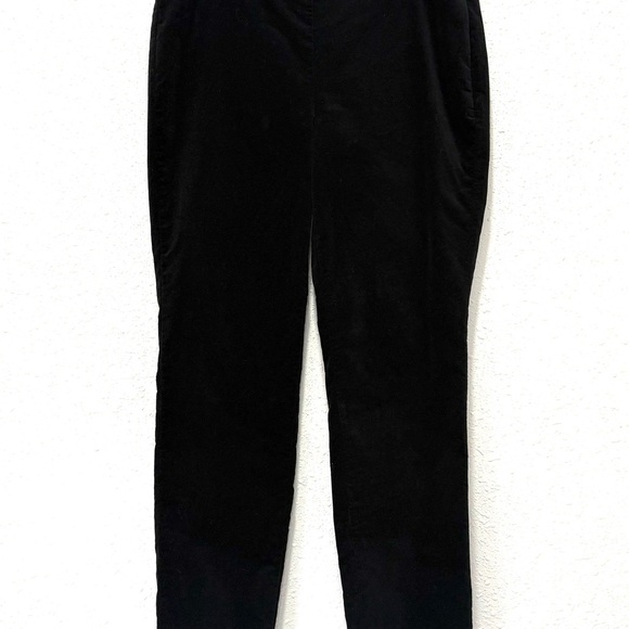 Talbots Modern Fit The Skinny Black Velvet Pants 4P - Picture 2 of 8